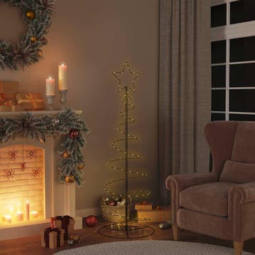 vidaXL LED-kerstboom 100 LEDs warm wit 150 cm, Verzenden, Nieuw