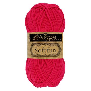 Scheepjes Softfun - 2654 Magenta - Haakgaren / Breigaren, Ophalen of Verzenden, Nieuw, Breien of Haken, Wol of Garen