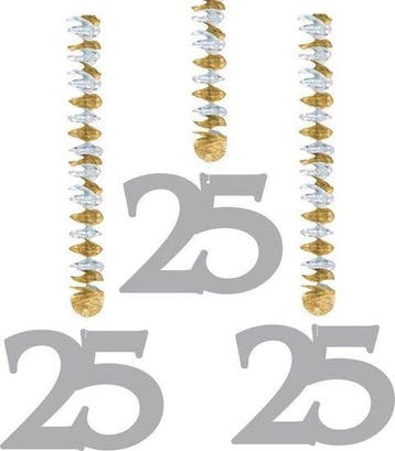 Hangdecoratie 25-jarig huwelijk, Ophalen of Verzenden, Nieuw
