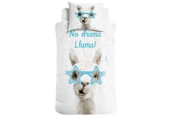 Little Monster No Drama Llama Wit - 155 x 220, Nieuw