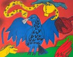 Corneille (1922-2010) - Lithographie Mémoire de Bali, 1993, Antiek en Kunst