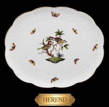 Herend - Serveerschaal - 1ª escolha!Rothschild 31/25 cm -, Antiek en Kunst