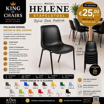 Nieuwe stapel stoelen. Stapelbare stoel. Div. modellen/kleur, Kunststof, Vintage retro industrieel modern, Nieuw, Ophalen of Verzenden