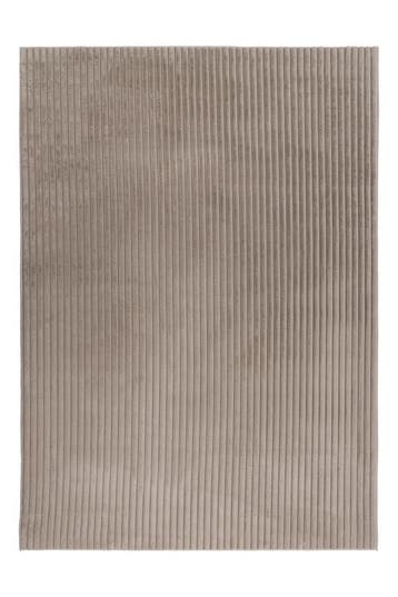 Hoogpolig Vloerkleed | Plush | Strepen | Taupe | 120x170 cm, Verzenden, Nieuw