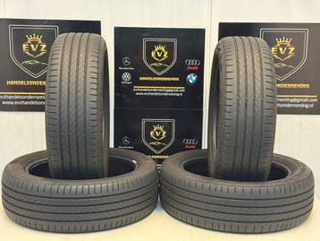 4 stuks Continental Ecocontact 6Q zomerbanden 195/55R18H, 18 inch, Gebruikt, Band(en), Personenwagen