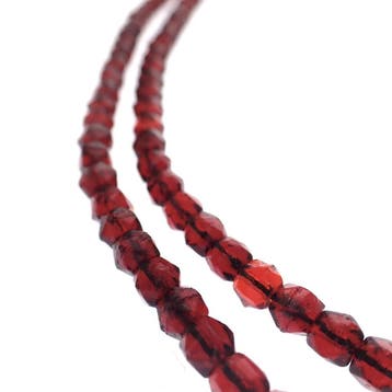 Antiek glaskralen collier met gouden slot (Ketting), Sieraden, Tassen en Uiterlijk, Kettingen, Gebruikt, Ophalen of Verzenden