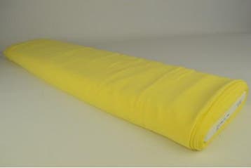 Licht geel chiffon stof  - 15 of 50 meter rol, 120 cm of meer, Geel, Ophalen of Verzenden, Polyester