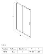 SALE - Arda 100 x 200 - Mat zwart - Schuifdeur  -, Ophalen of Verzenden, Nieuw