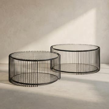 *WOONWINKEL* Kare Design Wire Double Ronde Salontafel Set Me, Huis en Inrichting, Tafels | Salontafels, Verzenden, Nieuw