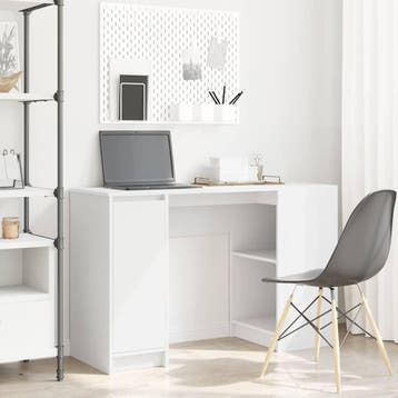 vidaXL Bureau 120x42x76 cm spaanplaat wit, Verzenden, Nieuw