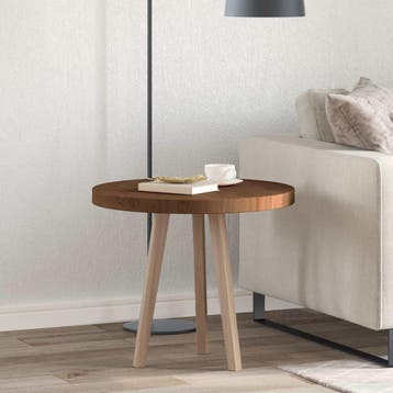 vidaXL Tafelblad Ø 60 x 4 cm Rond Massief Eikenhout, Verzenden, Nieuw