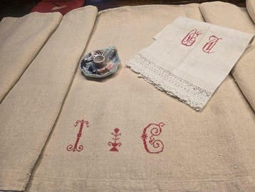 Laken (2) - 240 cm - 260 cm - Antieke stoffen