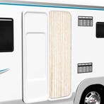 vidaXL Vliegengordijn 56x185 cm chenille beige en wit, Verzenden, Nieuw, Beige