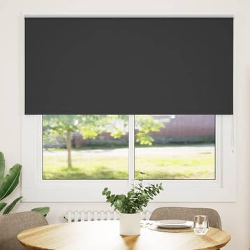 vidaXL Rolgordijn verduisterend 150x150 cm stofbreedte 146,6, Huis en Inrichting, Verzenden, Nieuw, Zwart