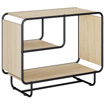 vidaXL Dressoir Sonoma Eiken 80 x 37.5 x 64.5 cm Bewerkt, Verzenden, Nieuw, Overige houtsoorten, Minder dan 50 cm