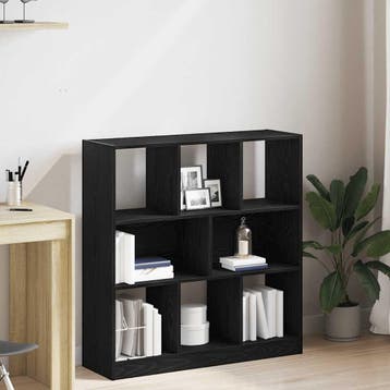 vidaXL Boekenkast 97,5x29,5x100 cm spaanplaat zwart, Verzenden, Nieuw, Overige houtsoorten