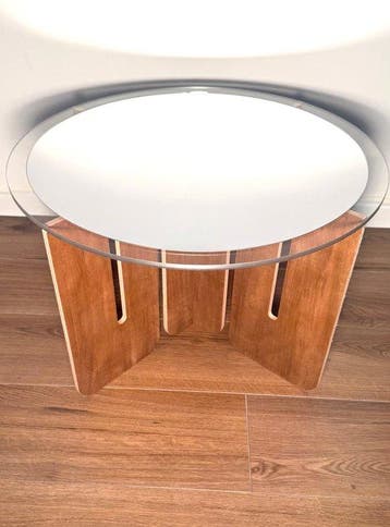 Mrn.D - Salontafel - okumè plexiglas spiegel