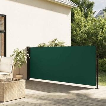vidaXL Windscherm uittrekbaar 100x500 cm donkergroen, Tuin en Terras, Verzenden, Nieuw