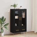 vidaXL Highboard met lade Zwart Eiken 69,5 x 31 x 115 cm, Minder dan 50 cm, Verzenden, 100 tot 150 cm, Nieuw