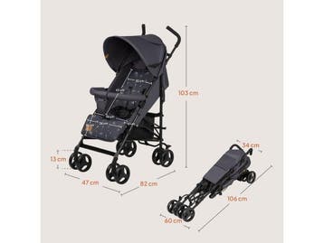 Lionelo Elia - Buggy - Lichte 7kg - Verstelbare rugleuning -, Verzenden, Zo goed als nieuw