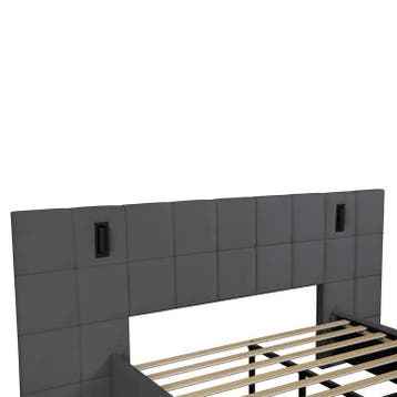 Gestoffeerd Bed Luzano - 140x200cm - Fluweel - Incl. Leeslam, Huis en Inrichting, Slaapkamer | Bedden, Verzenden, Nieuw
