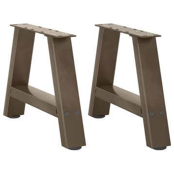 vidaXL Salontafelpoten 2 st A-vormig 50x(30-31) cm staal, Verzenden, Nieuw