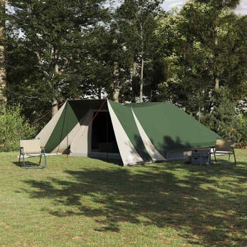 vidaXL Tipi Tent 12-persoons Groen taft, Verzenden, Nieuw, Tot en met 2