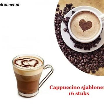 Indruk maken met deze Cappuccino sjablonen 16 stuks, Witgoed en Apparatuur, Verzenden, Nieuw