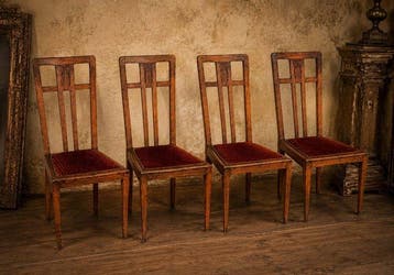 Stoel (4) - Hout, Textiel - Engelse stoelen