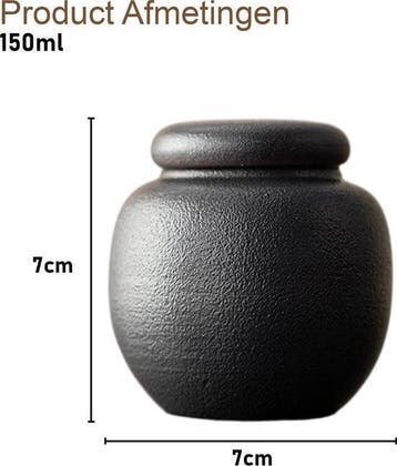 Mini Urn Zwart – 150 ml, Verzenden, Nieuw