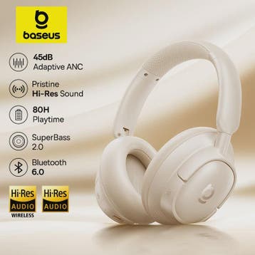 Baseus Bass EH10 NC Draadloze Koptelefoon - 45dB Noise Cance, Verzenden, Nieuw