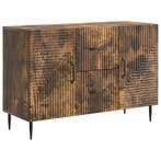 vidaXL Dressoir met lade Gerookt eiken 89 x 34,5 x 60 cm, Verzenden, Nieuw, Overige houtsoorten, Minder dan 50 cm