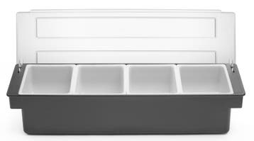 Ingrediëntenhouder | Kunststof | 4 containers | 48x15x10 cm, Verzenden