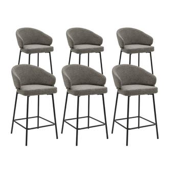 DS4U - Sofia barkruk 65 cm - Set van 6 - Taupe met zwarte, Ophalen of Verzenden, Nieuw