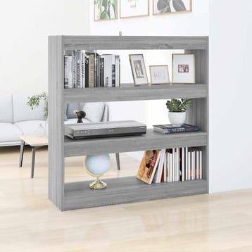 vidaXL Boekenkast/kamerscherm 100x30x103 cm grijs sonoma, Huis en Inrichting, Minder dan 50 cm, Verzenden, 100 tot 150 cm, Nieuw