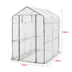 [en.casa] Tuinkas Oosterhout met 4 planken 120x186x190 cm, Tuin en Terras, Tuinhuizen, Verzenden, Nieuw