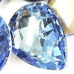 2 x Kristallen facet cabochon druppel – Blauw – 13 x 18, Ophalen of Verzenden, Nieuw, Overige typen
