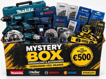 Veiling - Mysterybox Gereedschap ± 500, Nieuw