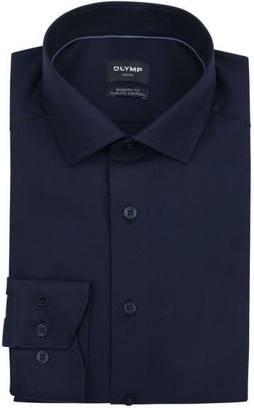 OLYMP Luxor Overhemd 24/Seven Navy maat 37 Heren, Verzenden, Nieuw, Blauw, OLYMP