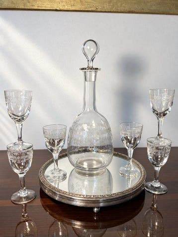 Meisenthal - Drinkservies voor 6 (7) - Kristal, Antiek en Kunst