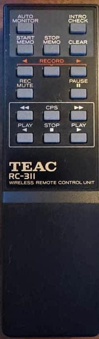 Afstandsbediening Teac rc-311 V-970X/R-919, Audio, Tv en Foto, Ophalen of Verzenden, Nieuw, Origineel