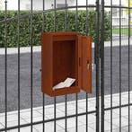 vidaXL Brievenbus met opslag Roestig 30 x 20 x 55 cm, Tuin en Terras, Brievenbussen, Verzenden, Nieuw