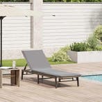 Ligstoel met kussen beige polyrotan, Tuin en Terras, Tuinstoelen, Verzenden, Nieuw