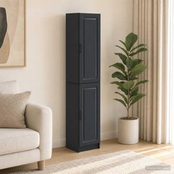 vidaXL Kastenset 2 st Zwart Bewerkt hout, Minder dan 50 cm, Verzenden, Nieuw, Minder dan 100 cm