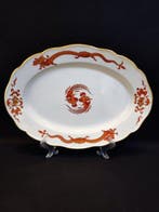 Meissen - Schaal - ovale schaal 34,8x25,5x4,5 cm Roter
