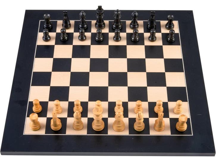 Engelhart 170485 - Schaakset - Bord 40x40cm met houten kist, Kinderen en Baby's, Speelgoed | Overig, Nieuw, Verzenden