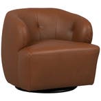 Leren draaifauteuil Cloud - Granada Savannah (cognac), Huis en Inrichting, Fauteuils, Bohemian, Eigentijds, Klassiek, Modern, Retro, Romantisch, Scandinavisch, Vintage