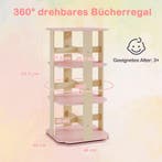 LIVSK Draaibare Kinderboekenkast met 3 Vakken - 360° Toegang, Boeken, Verzenden, Nieuw