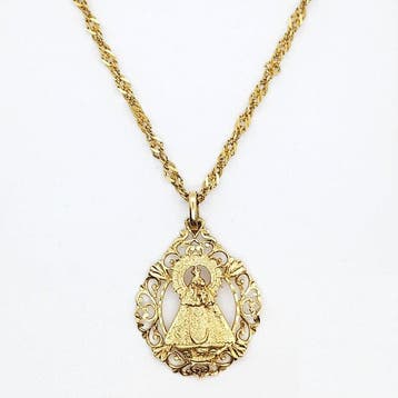 2-delige sieradenset - 18 karaat Geel goud - 51,5 cm.