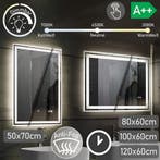 Badkamerspiegel met verlichting - Wandspiegel - 100x60 cm -, Verzenden, Zo goed als nieuw